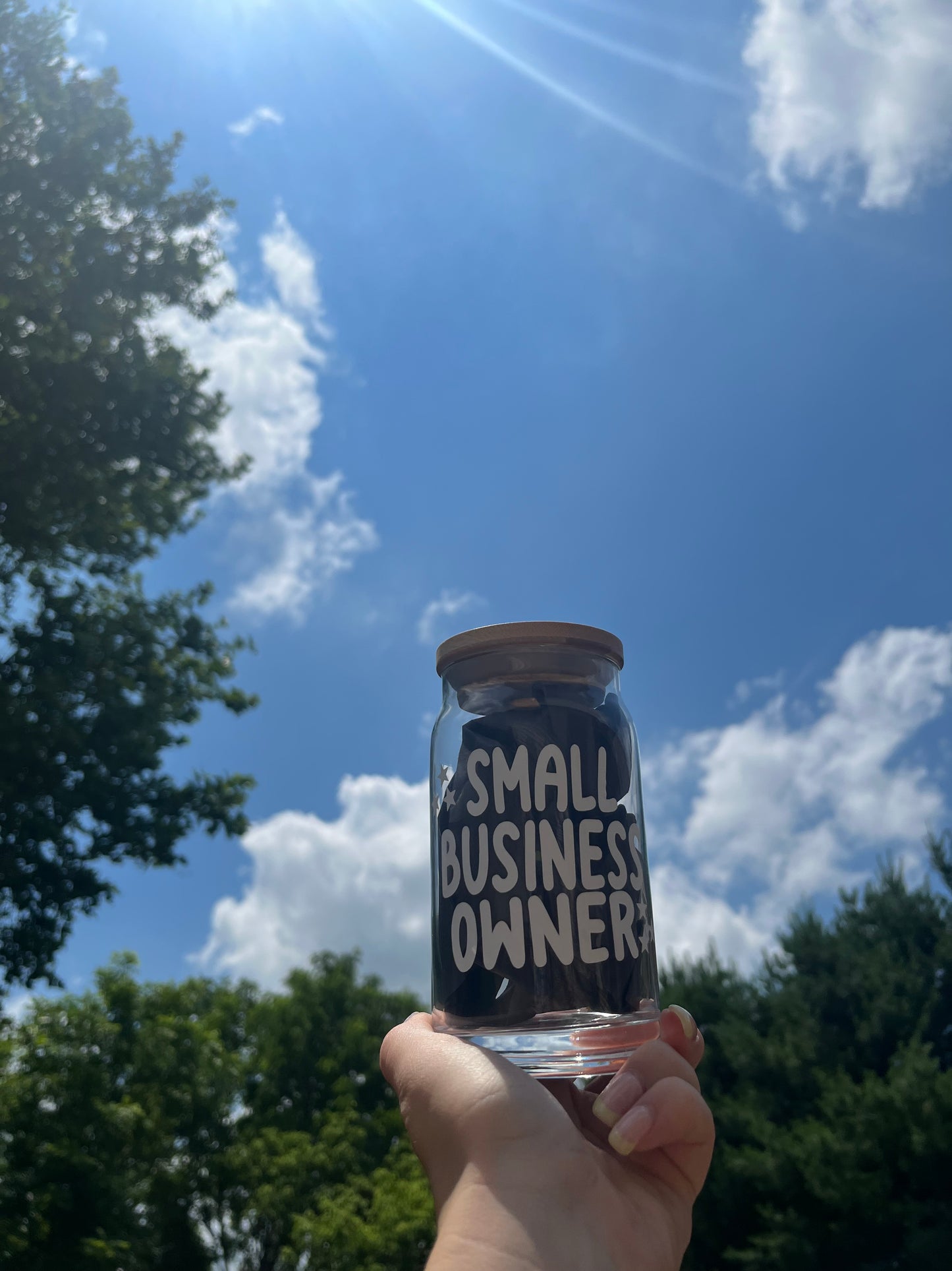 Small Business Babe / Owner Soda Can Glass