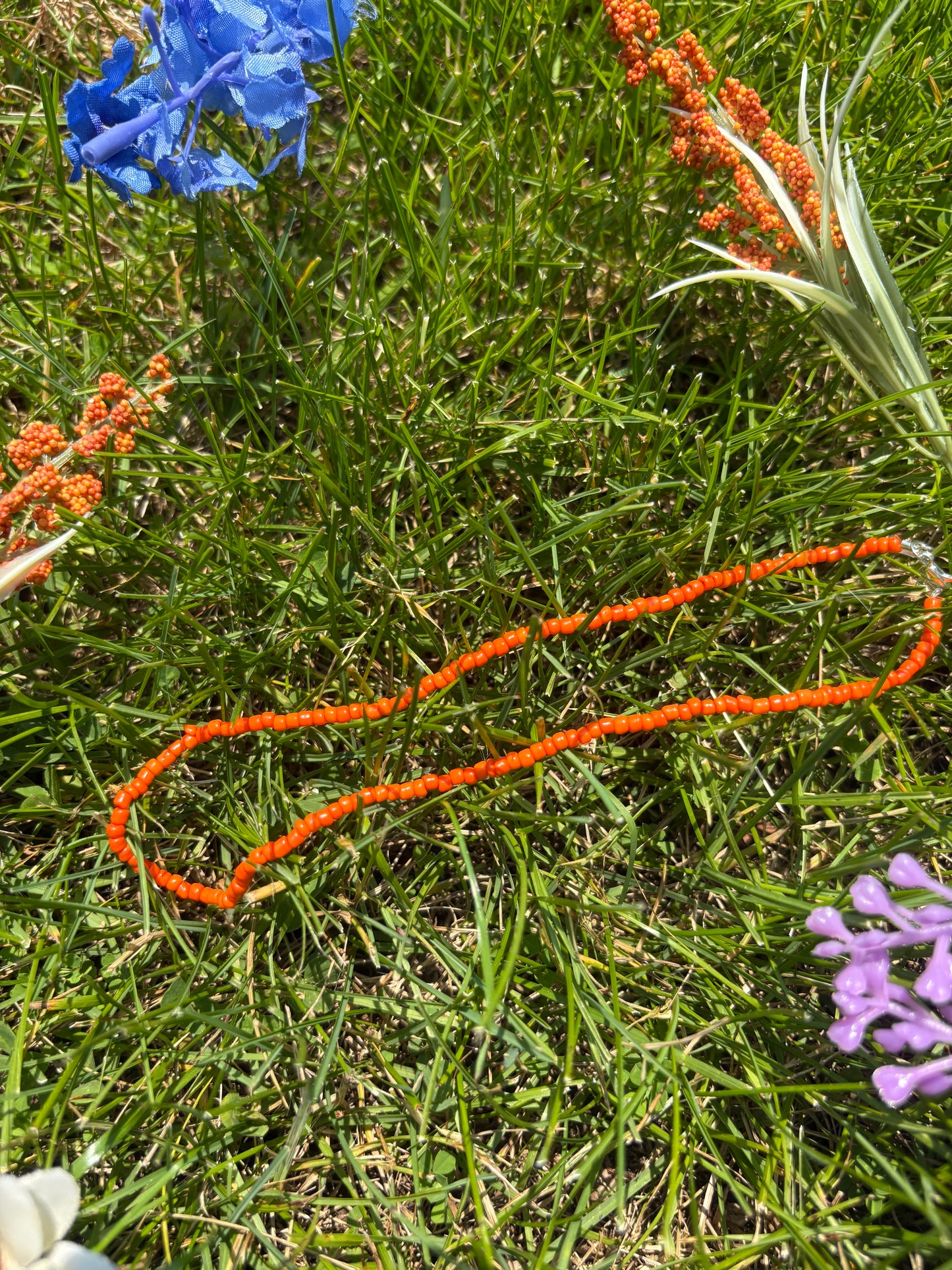 Solid Color Seed Bead Necklace