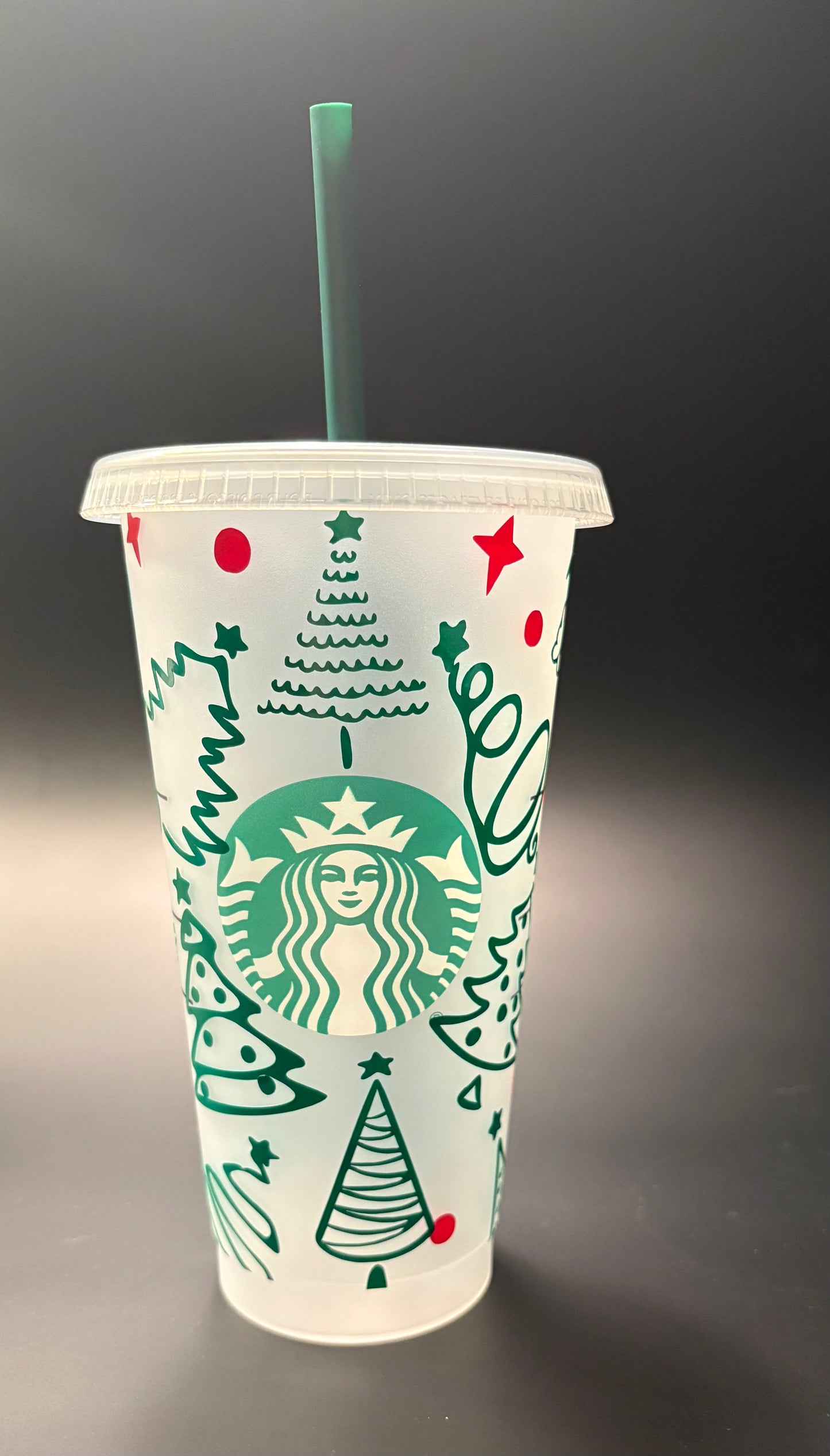 Doodle Christmas Tree Starbucks Cup
