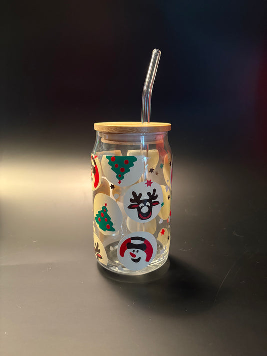 Christmas Cookie Soda Can Glass