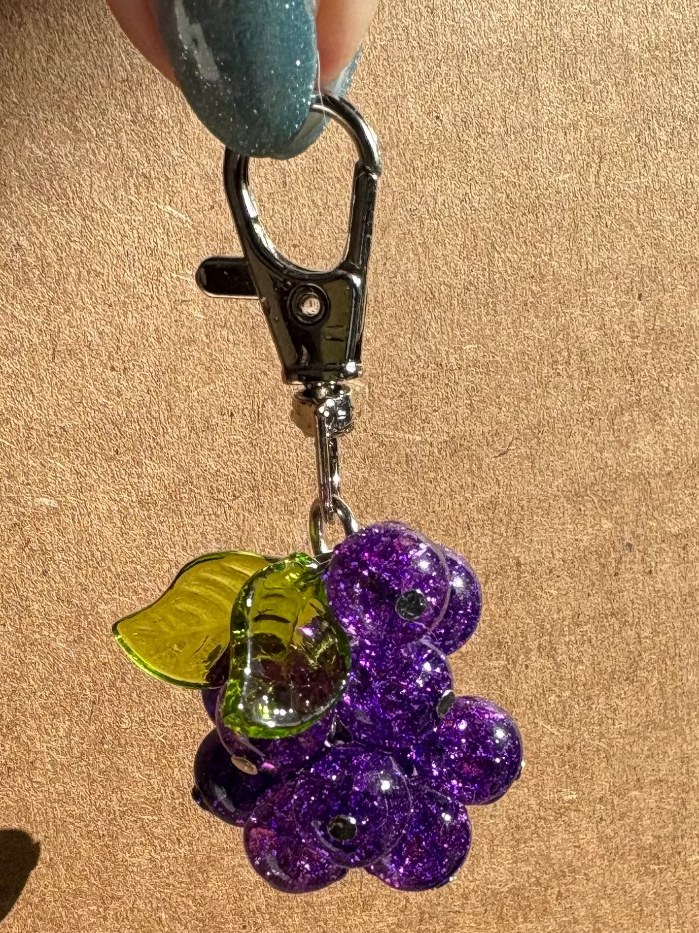 Grape Bead Keychain
