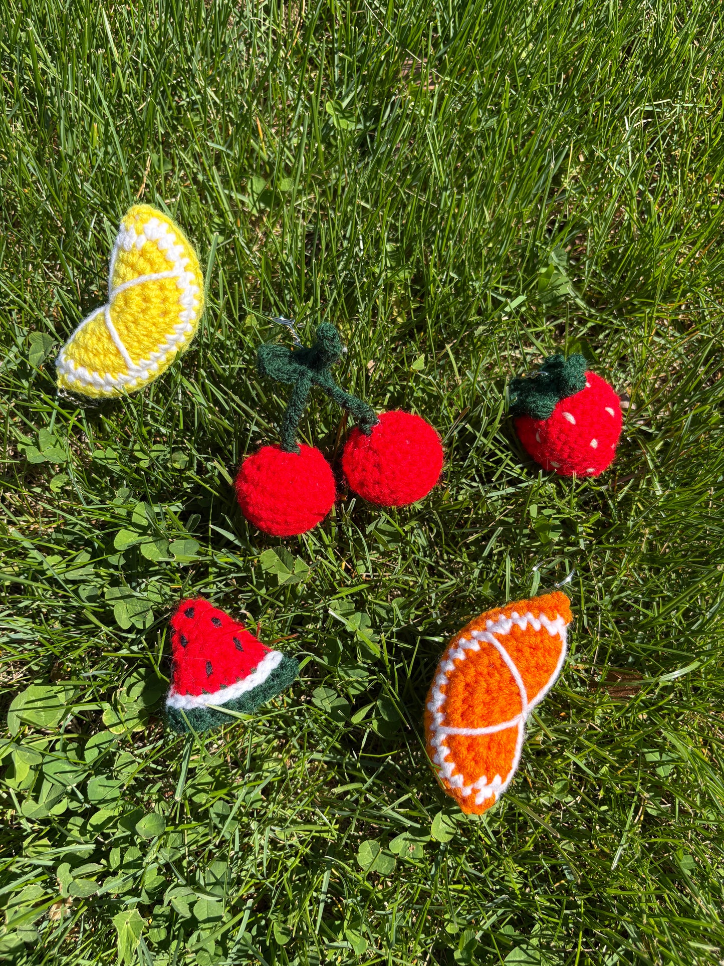 Crochet Fruit Keychains