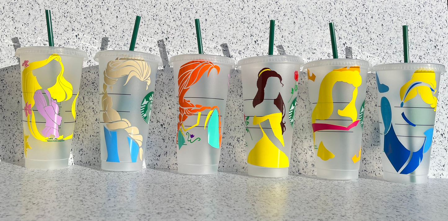 Princess Starbucks Cups (Silhouette)