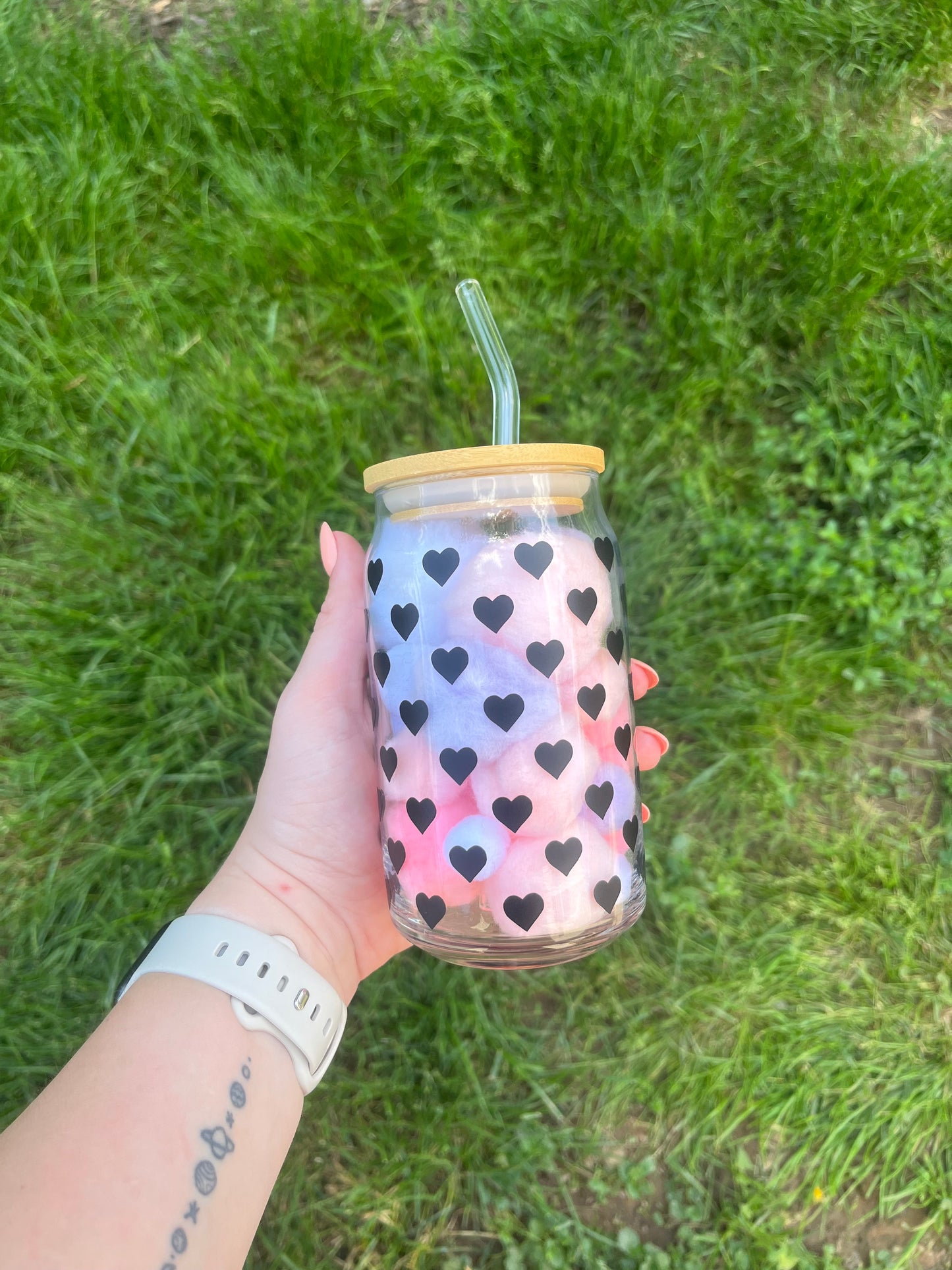Trendy Heart Soda Can Glass