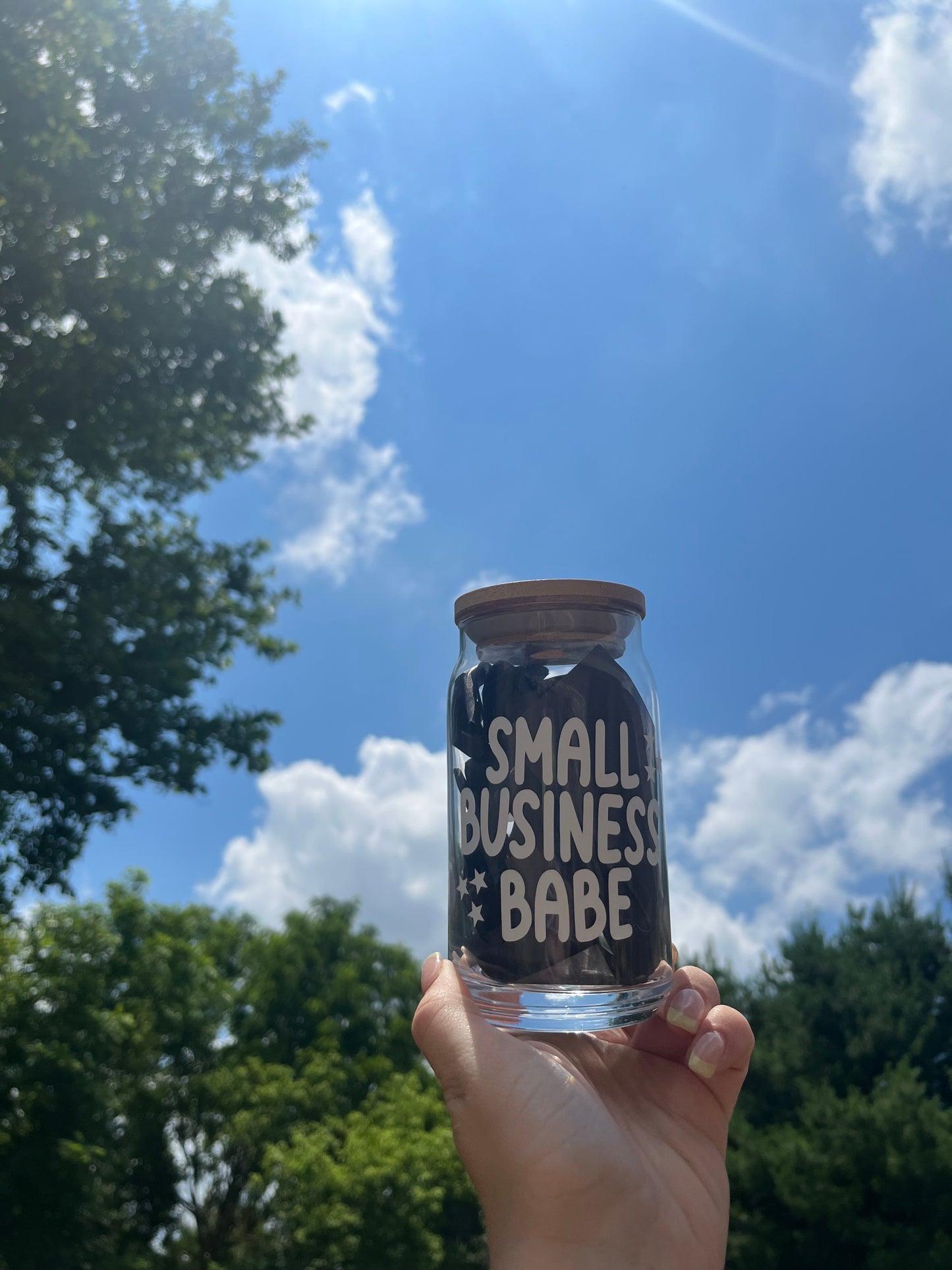 Small Business Babe / Owner Soda Can Glass
