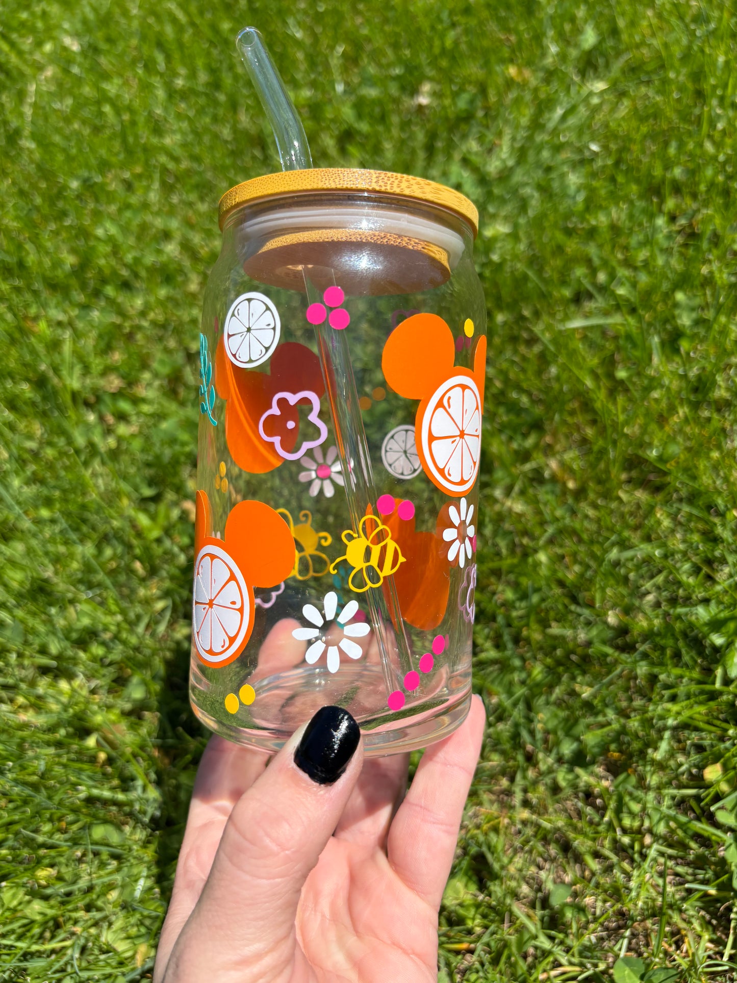 Mouse Head Citrus Soda Can Glass