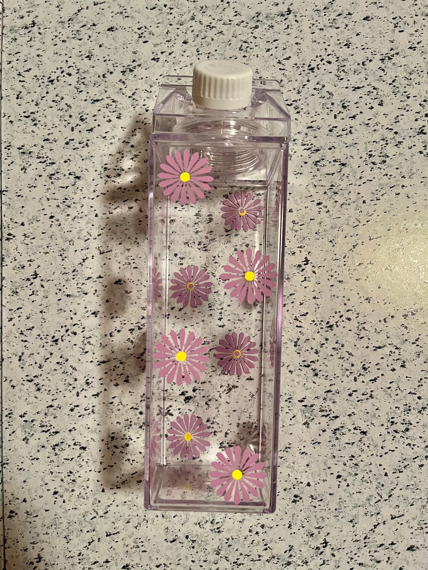 Daisy Milk Carton Water Bottle