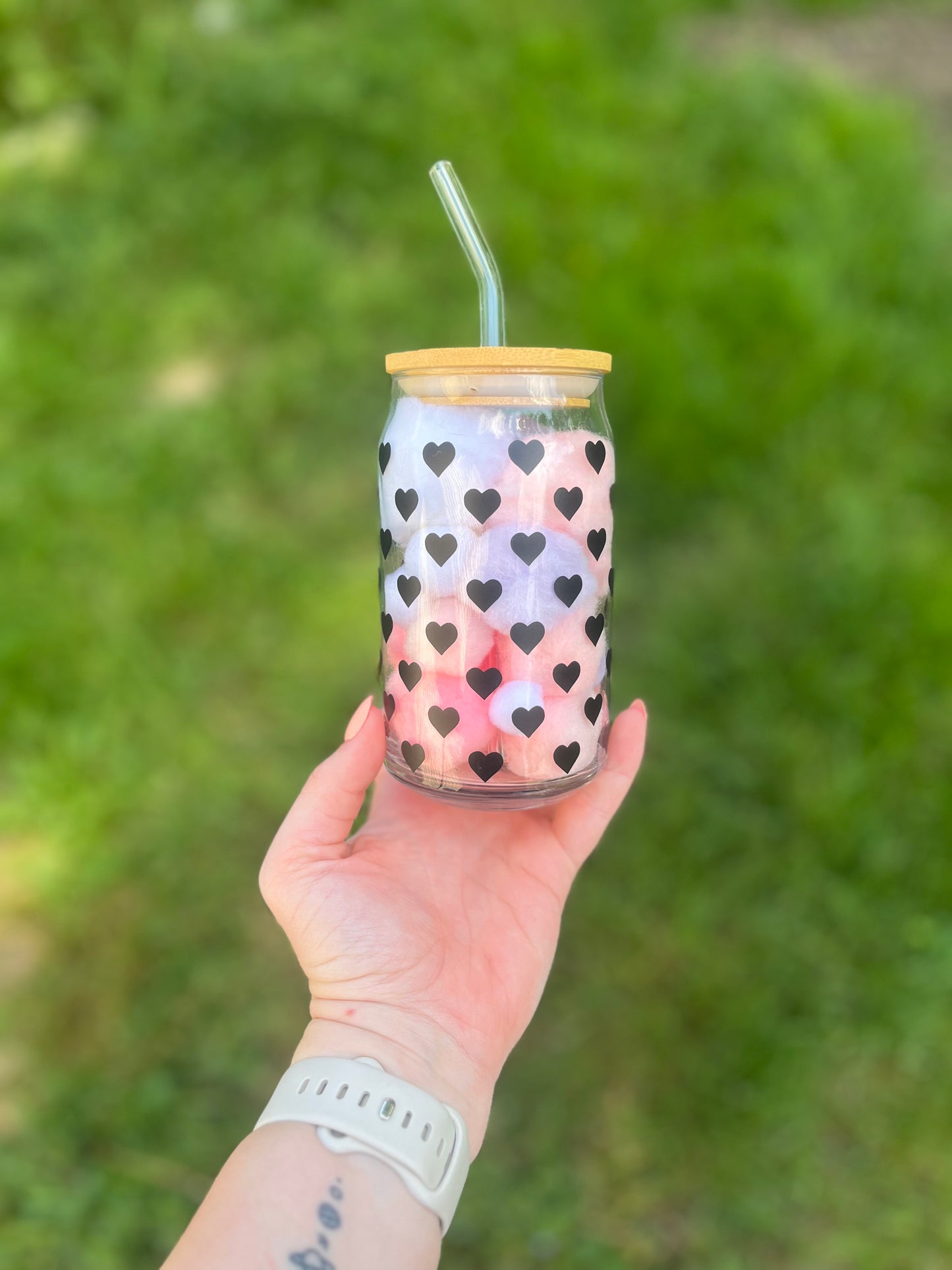 Trendy Heart Soda Can Glass