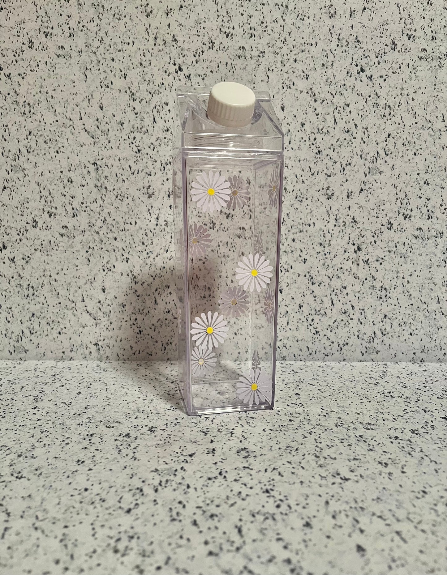 Daisy Milk Carton Water Bottle