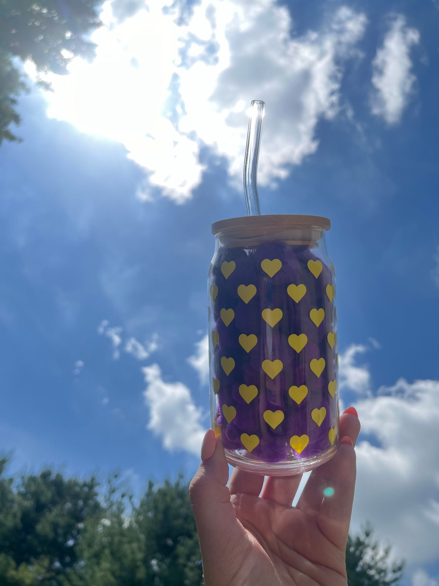 Trendy Heart Soda Can Glass