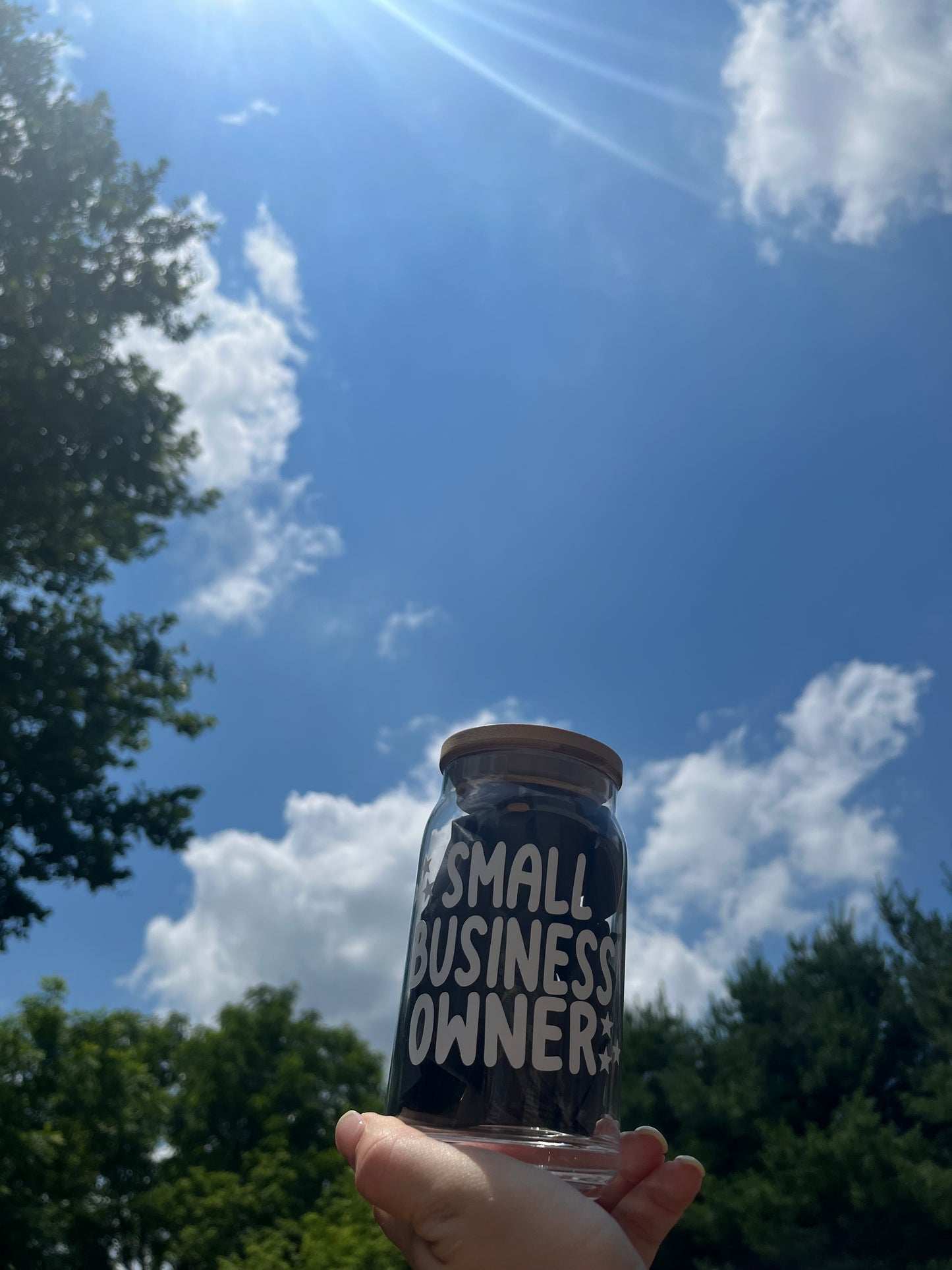 Small Business Babe / Owner Soda Can Glass