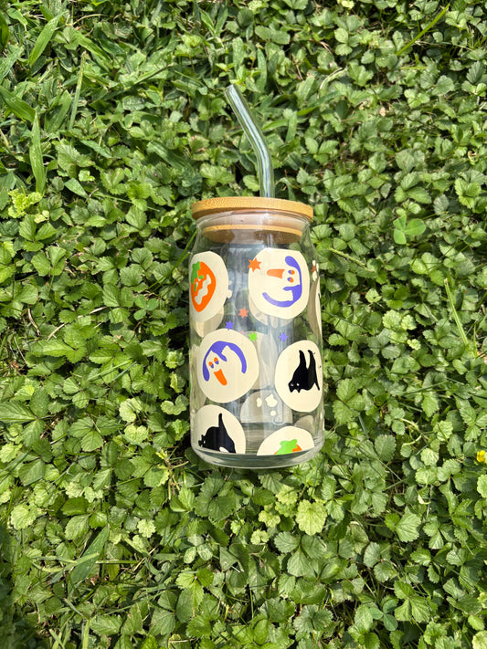 Halloween Cookie Soda Can Glass