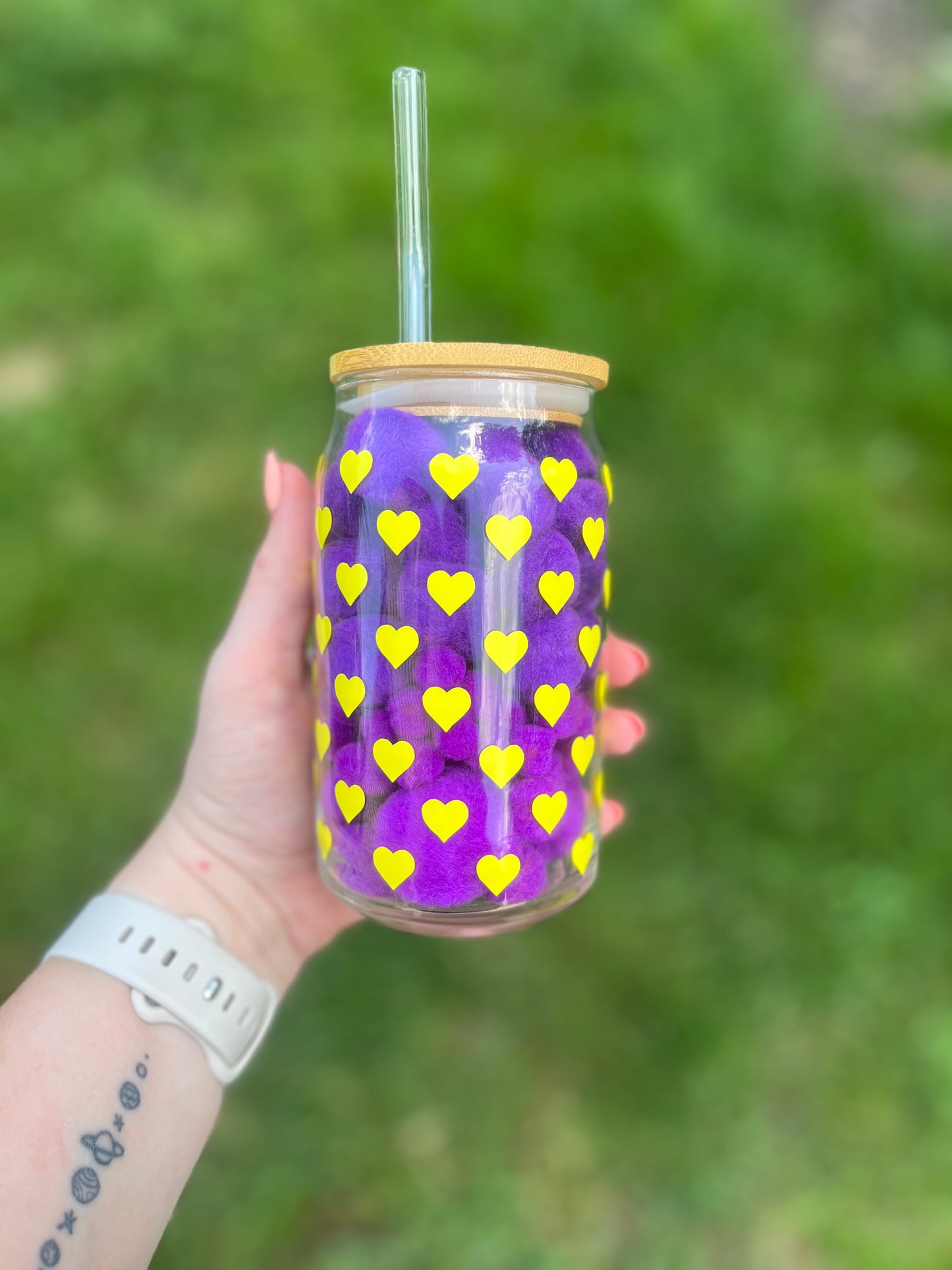 Trendy Heart Soda Can Glass