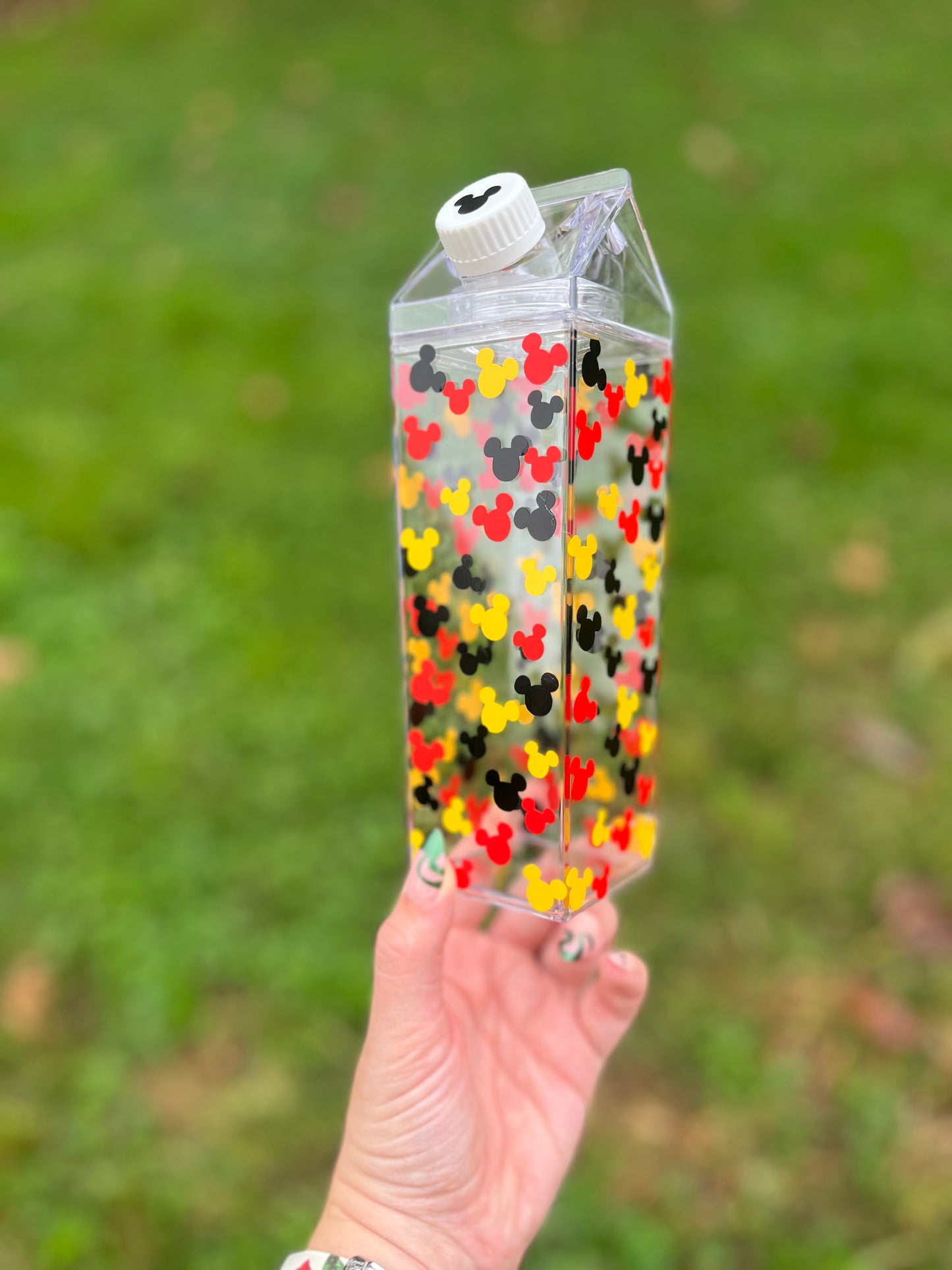 Mickey Head Milk Carton Water Bottle