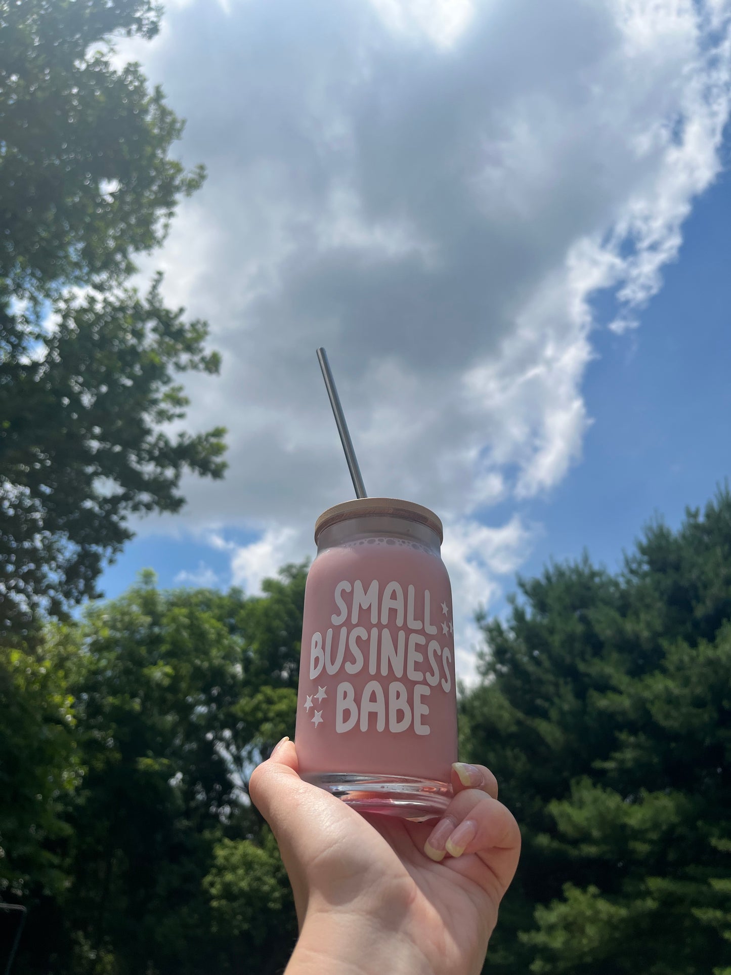 Small Business Babe / Owner Soda Can Glass