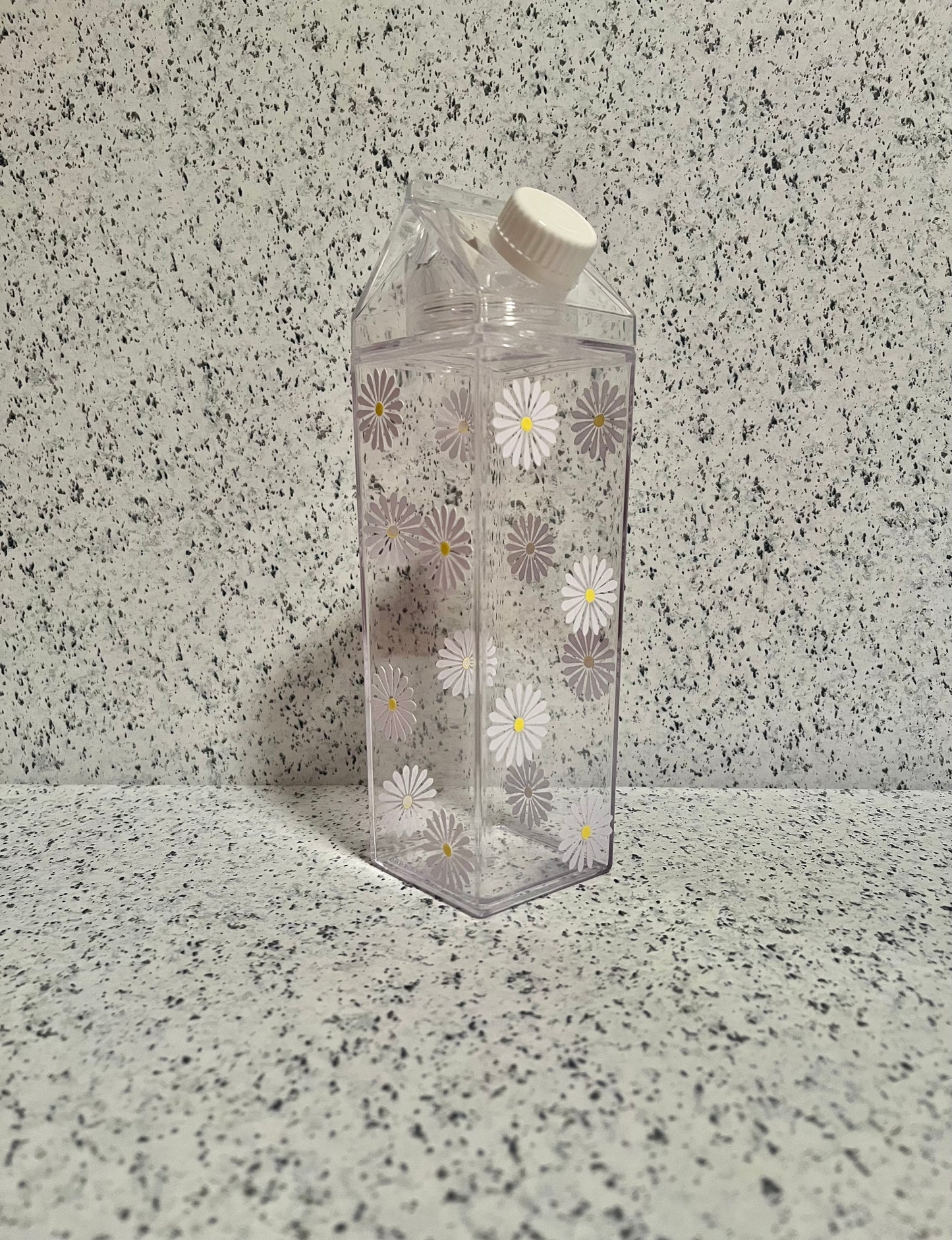 Daisy Milk Carton Water Bottle