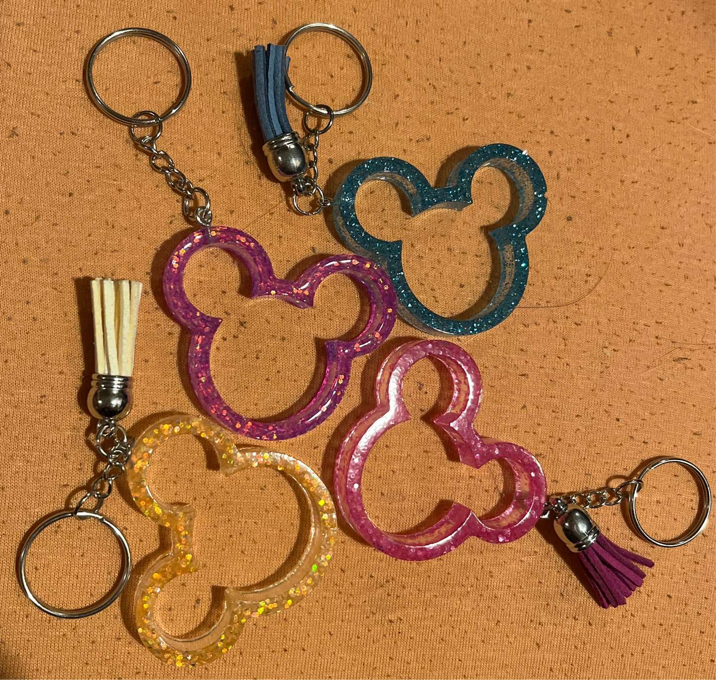 Mickey Head Resin Keychains