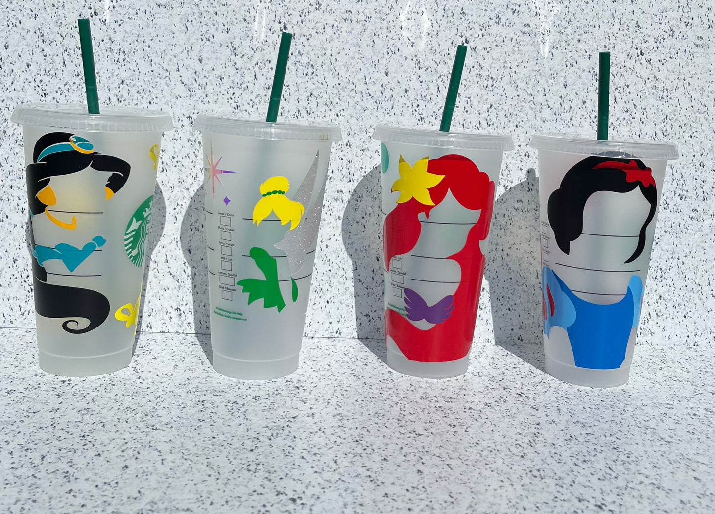Princess Starbucks Cups (Silhouette)