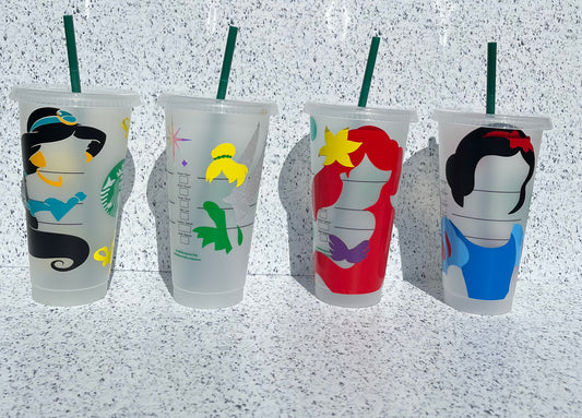 Princess Starbucks Cups (Silhouette)