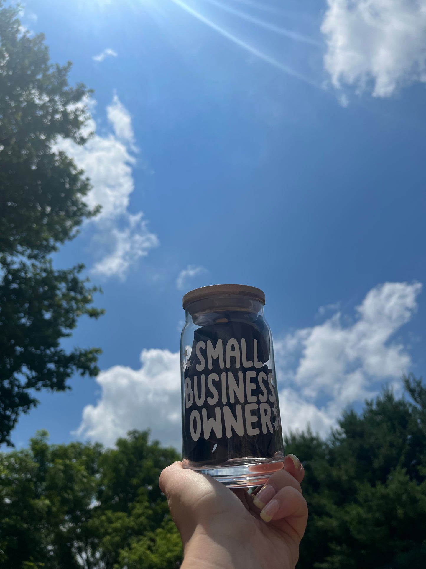 Small Business Babe / Owner Soda Can Glass