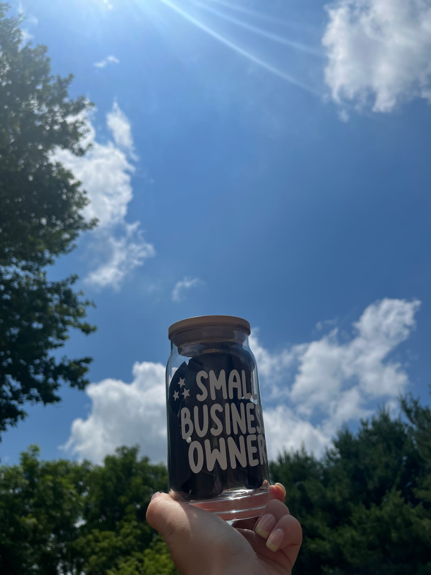 Small Business Babe / Owner Soda Can Glass