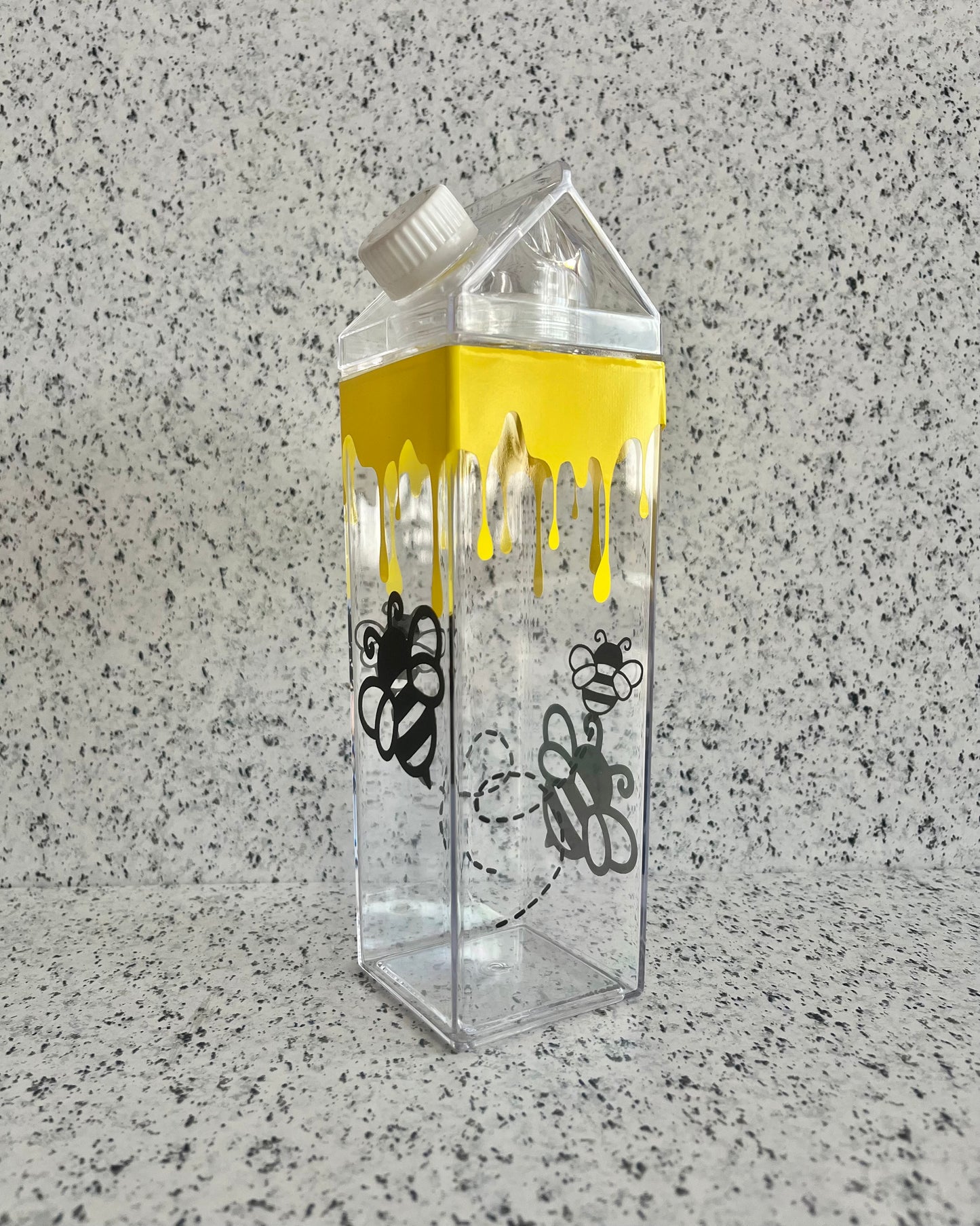 Bee and Honey Milk Carton Water Bottle