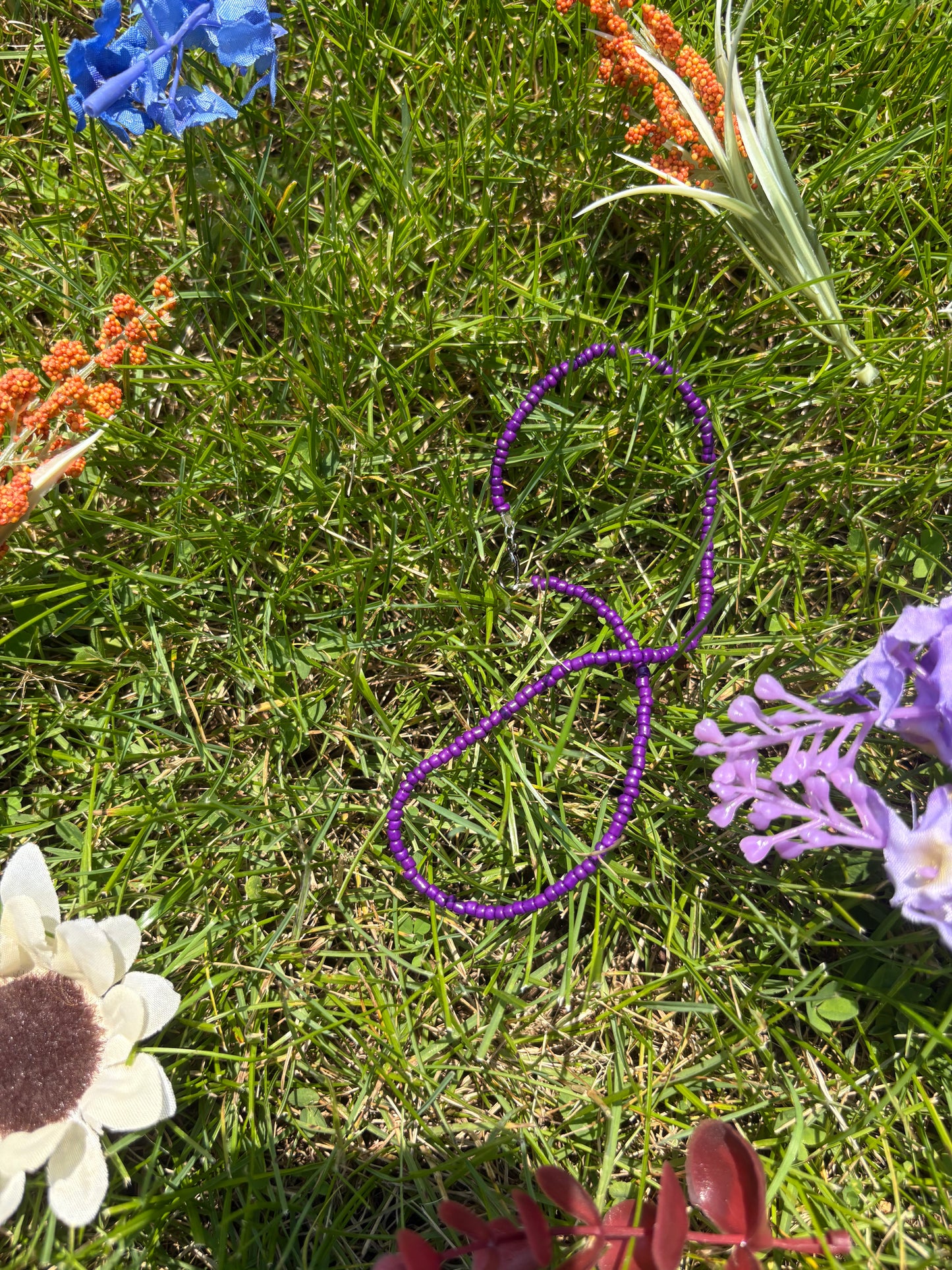 Solid Color Seed Bead Necklace