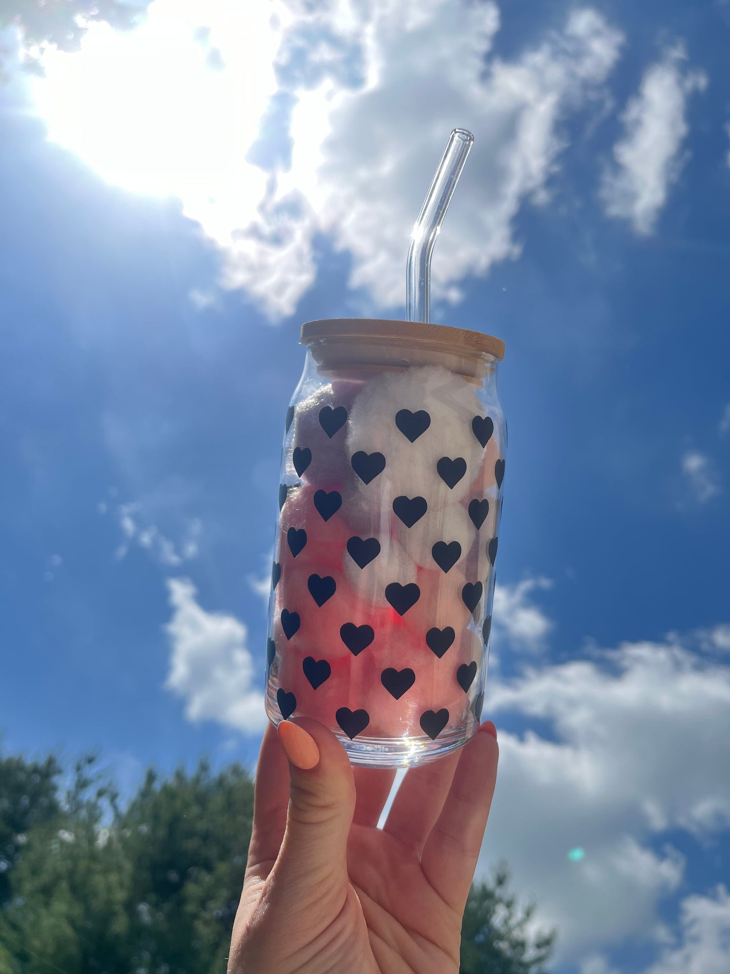 Trendy Heart Soda Can Glass