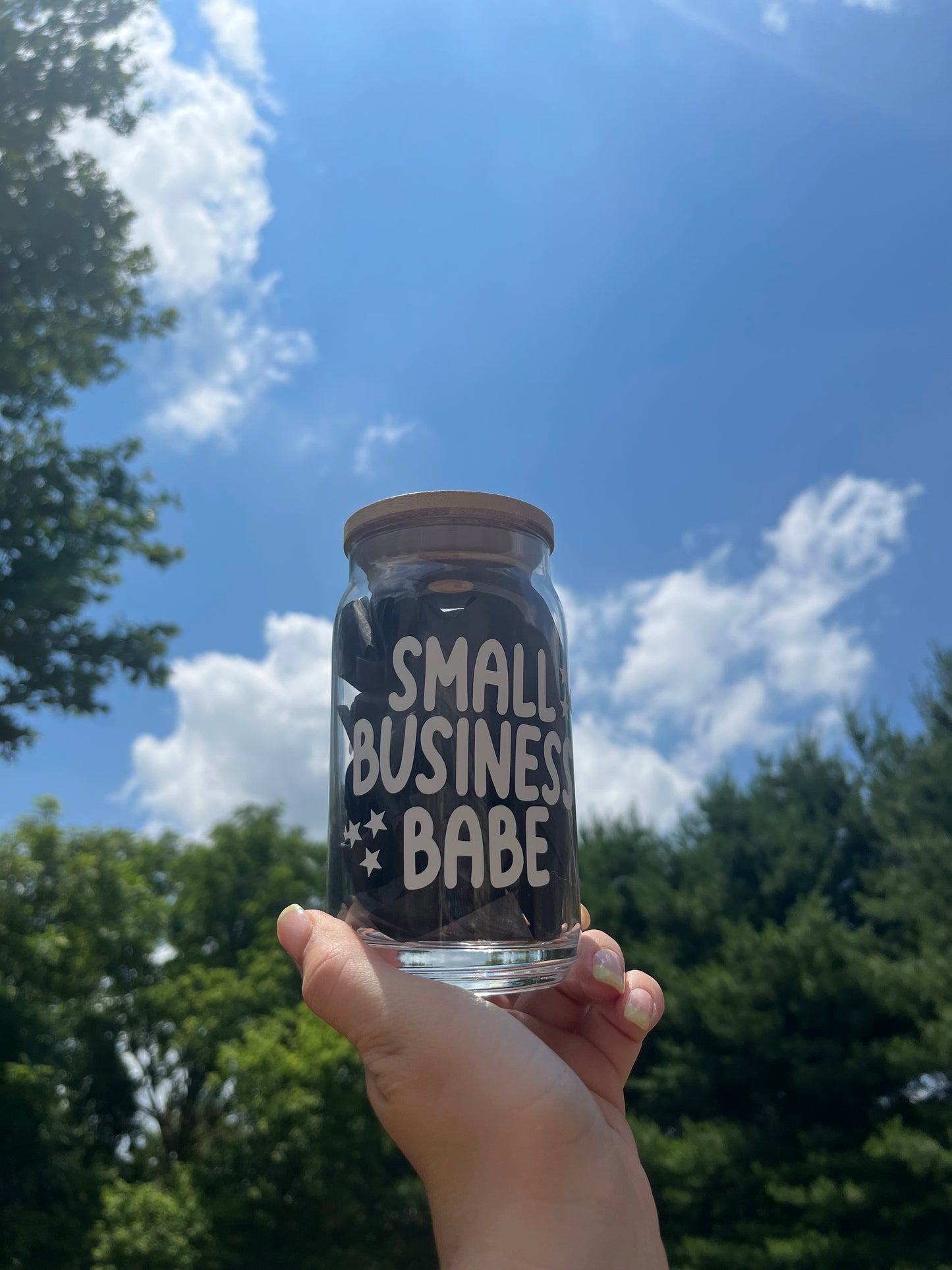 Small Business Babe / Owner Soda Can Glass