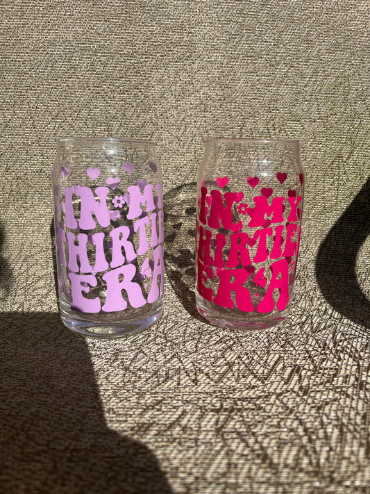 Birthday Era Soda Can Glass