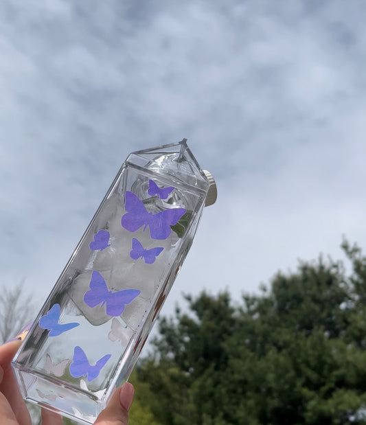 Butterfly Milk Carton Water Bottle