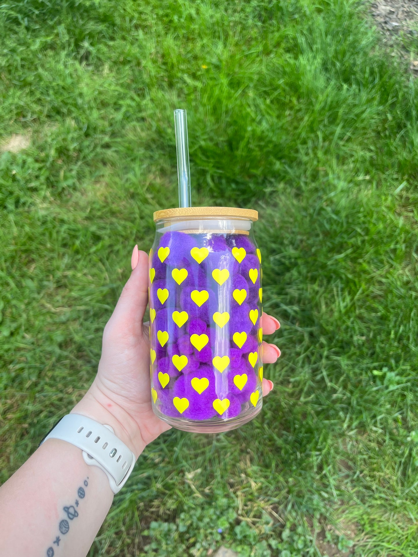 Trendy Heart Soda Can Glass