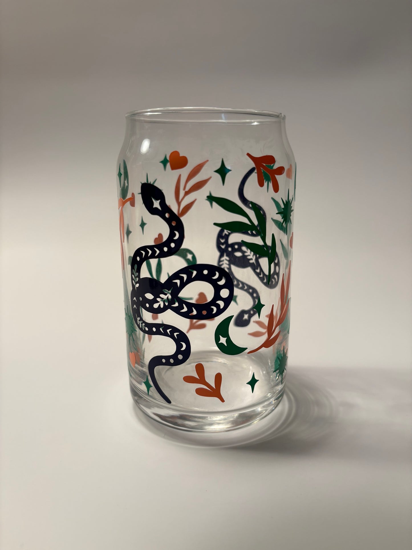 Boho Snake Soda Can Glass