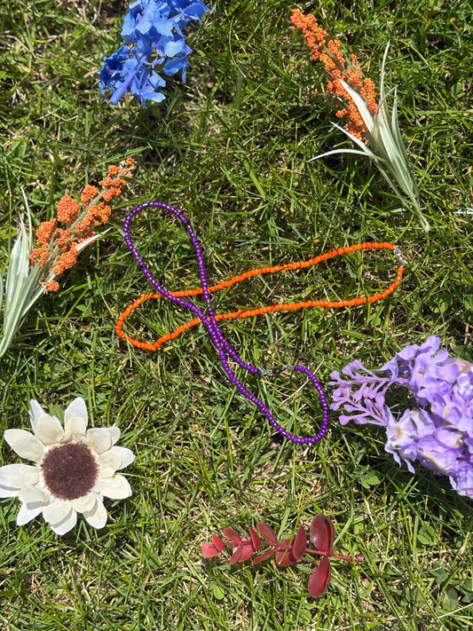 Solid Color Seed Bead Necklace