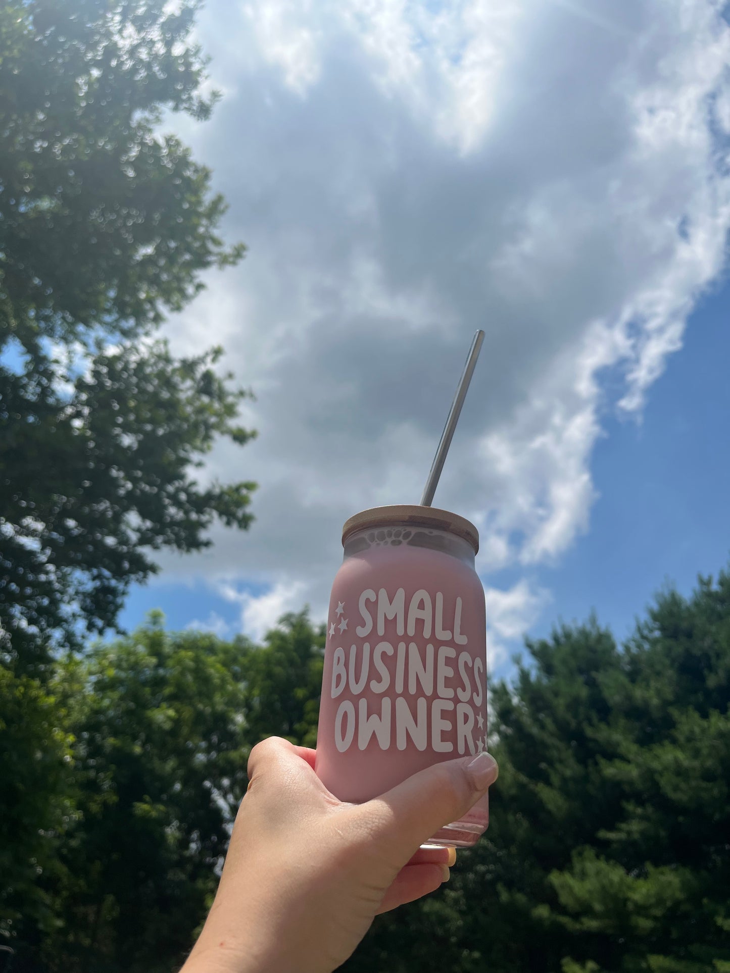 Small Business Babe / Owner Soda Can Glass