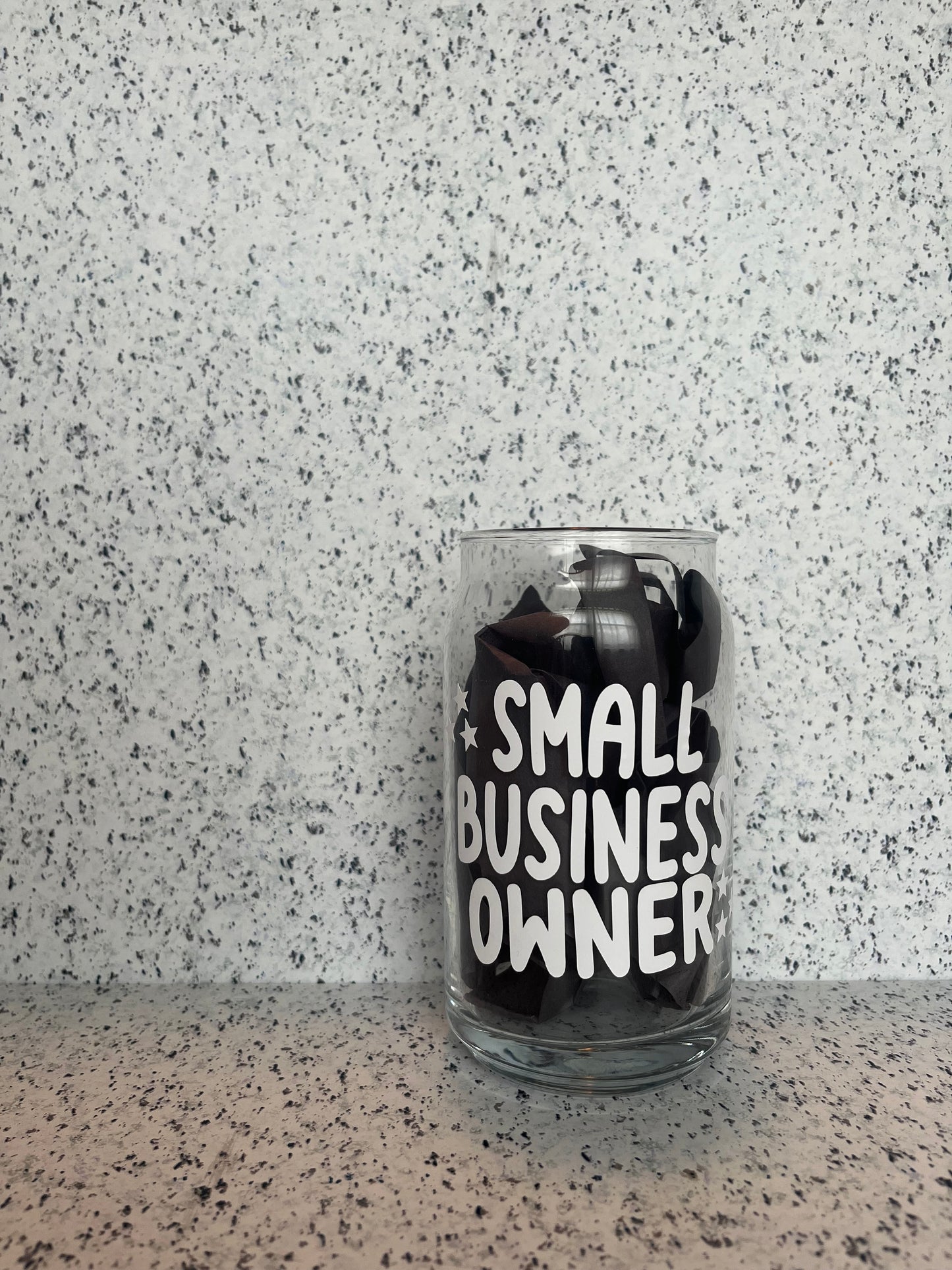 Small Business Babe / Owner Soda Can Glass