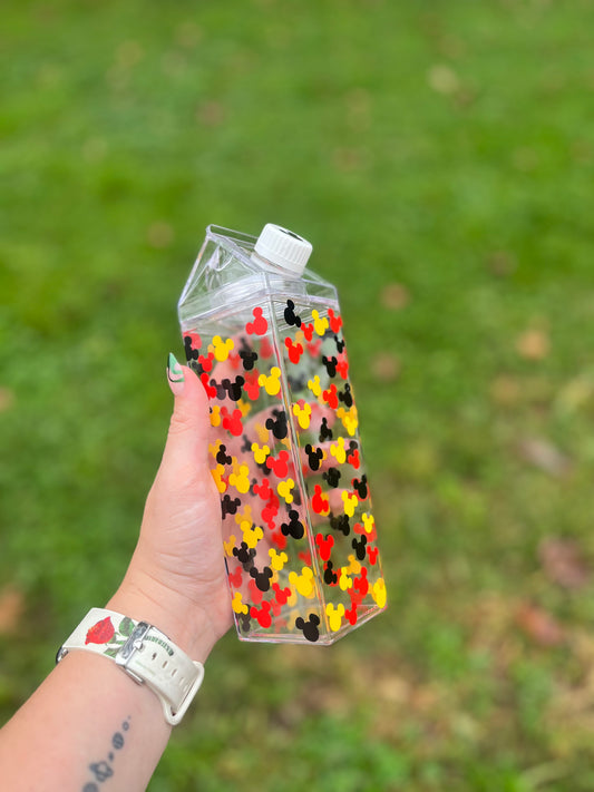 Mickey Head Milk Carton Water Bottle