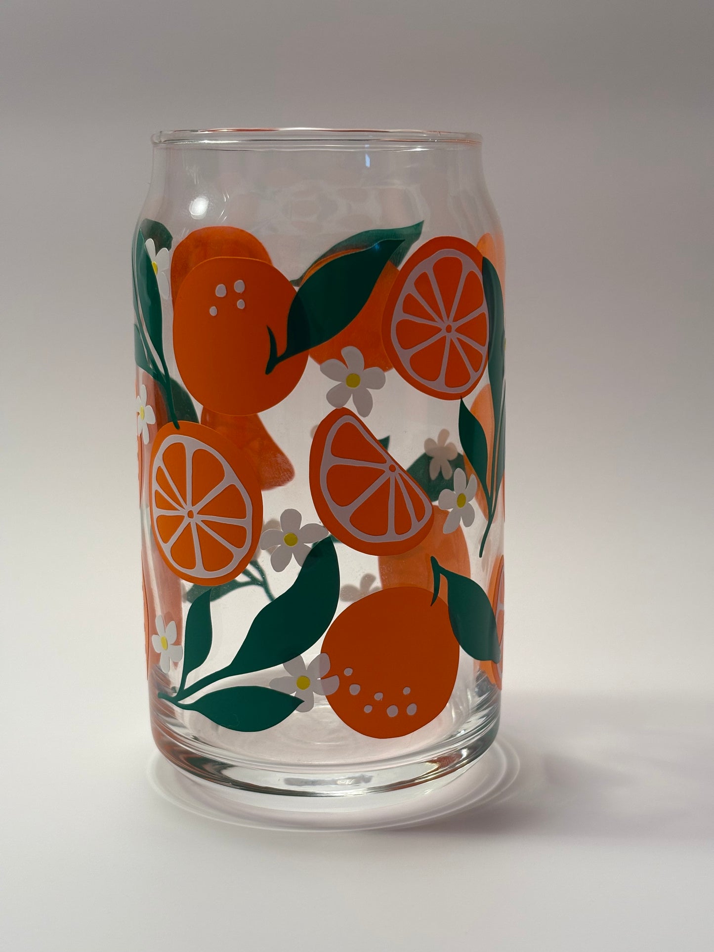Orange Soda Can Glass