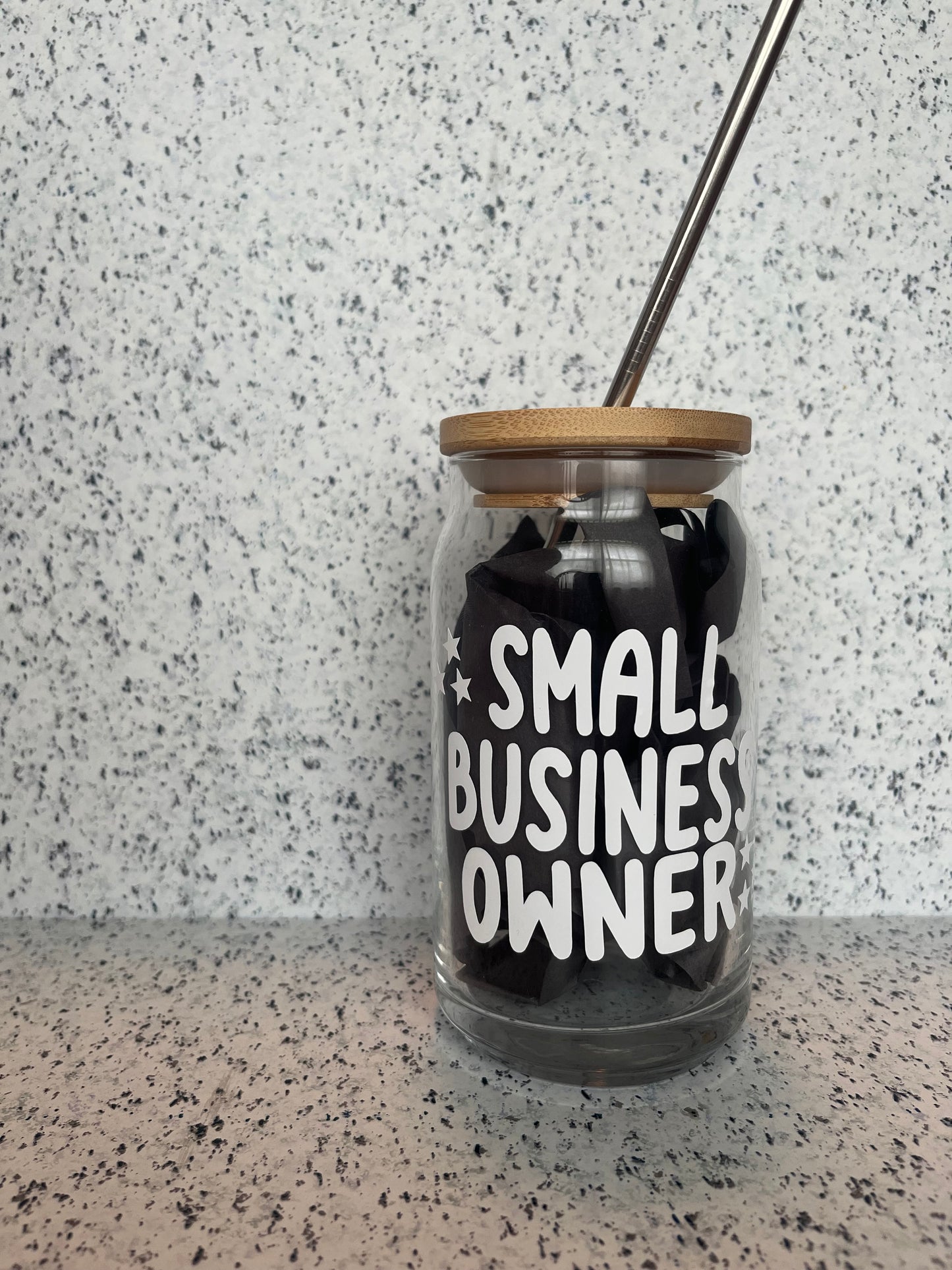 Small Business Babe / Owner Soda Can Glass