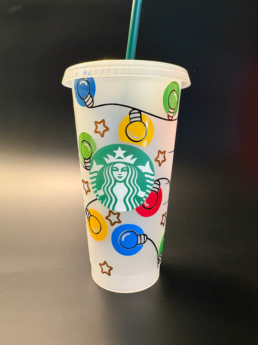 Christmas Light Starbucks Cup