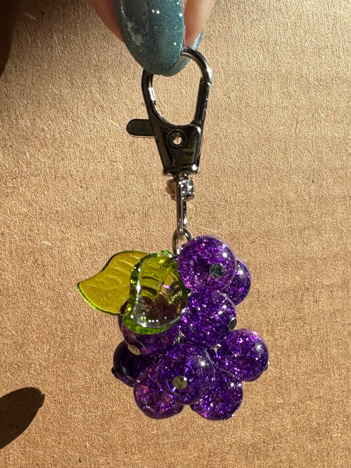 Grape Bead Keychain