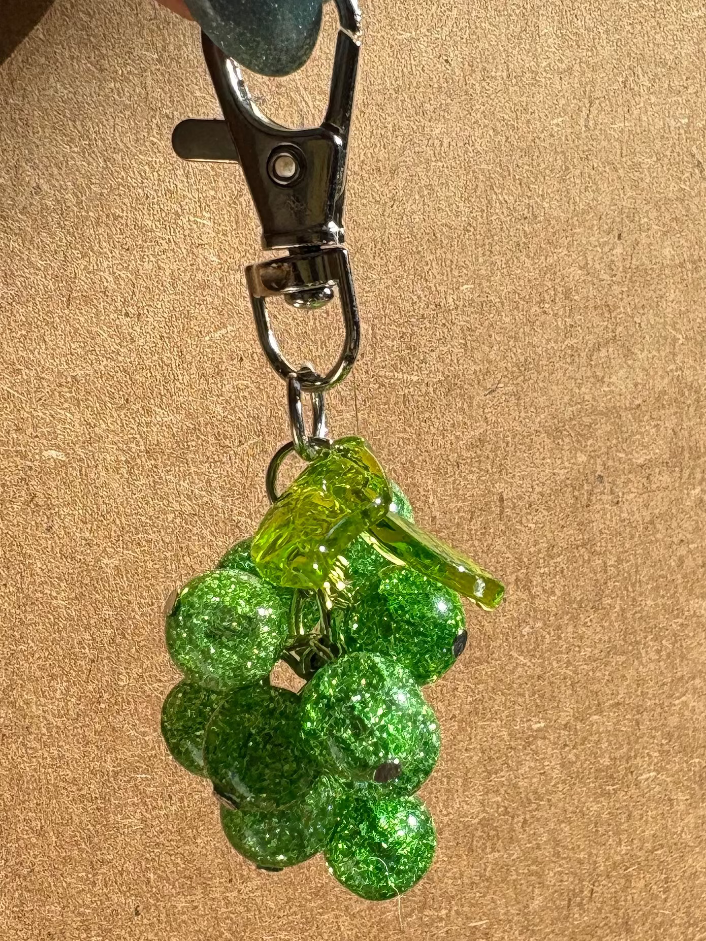 Grape Bead Keychain
