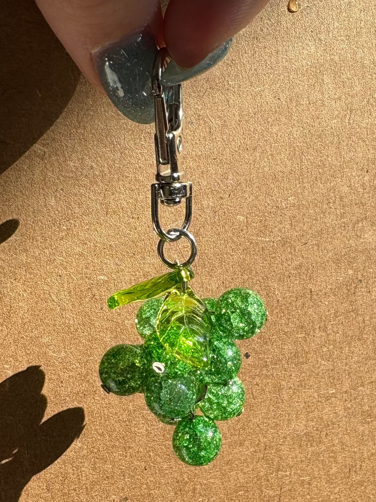 Grape Bead Keychain