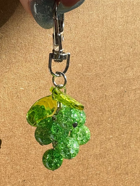 Grape Bead Keychain