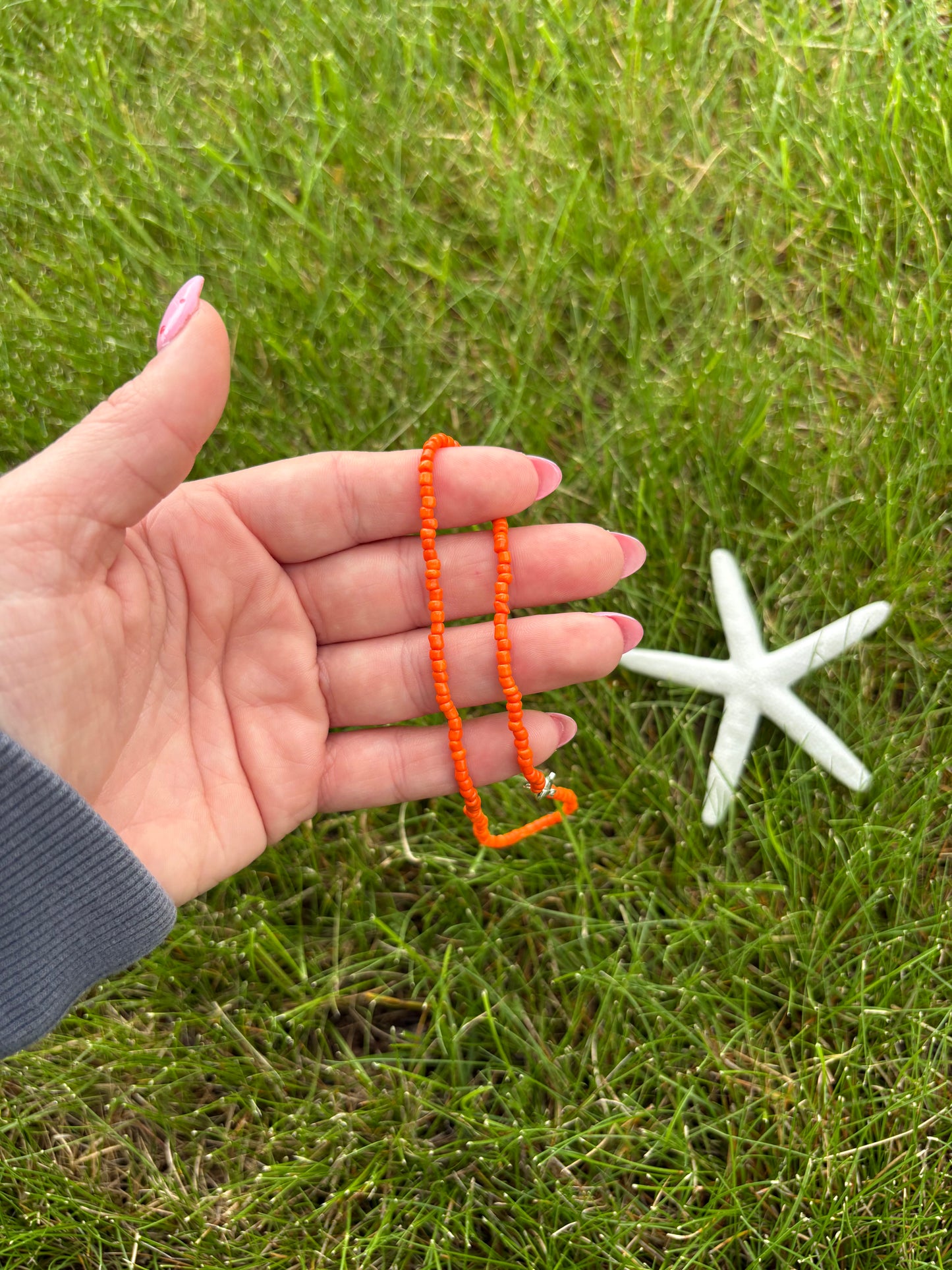 Solid Color Seed Bead Necklace