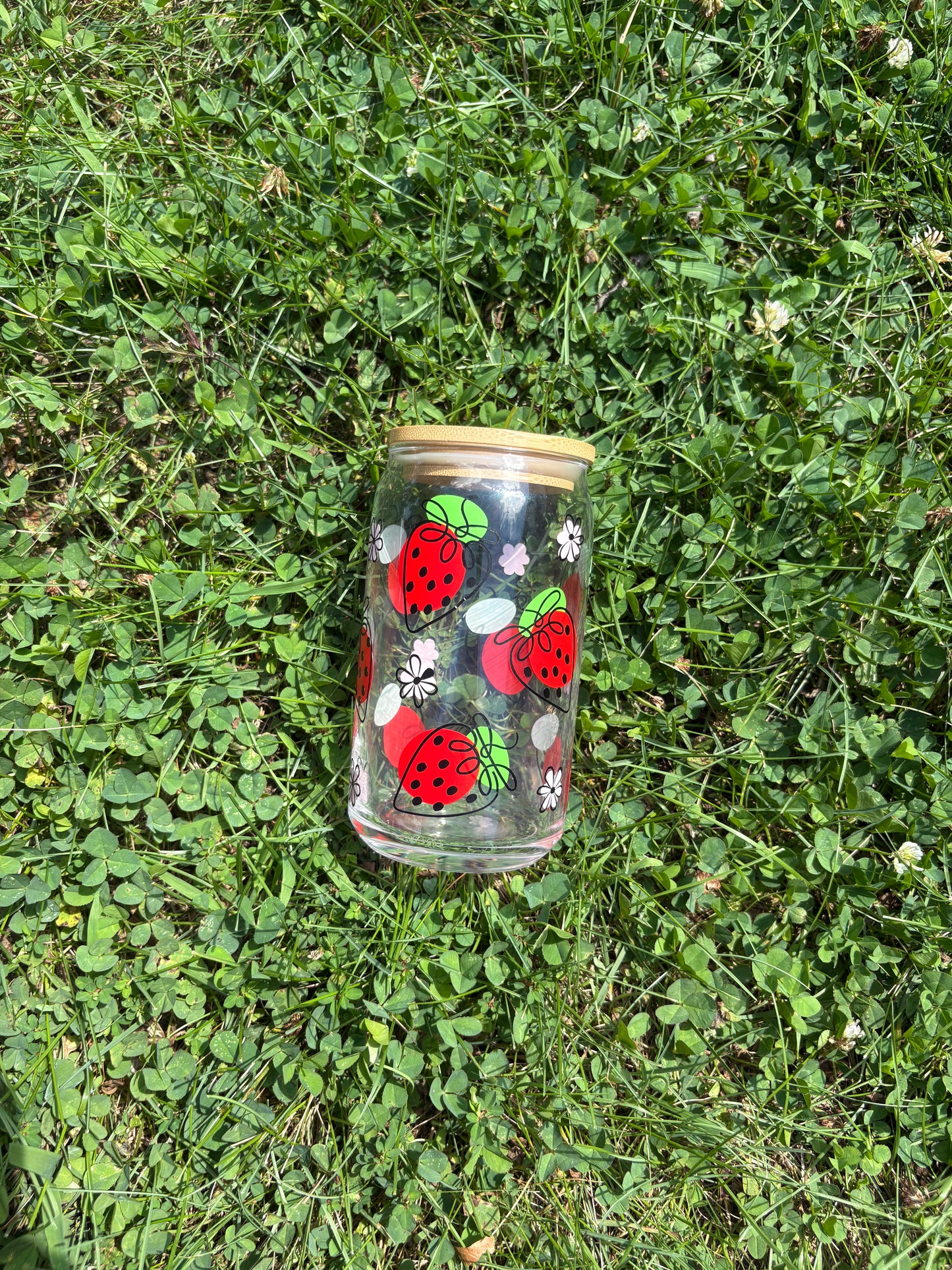 Strawberry Soda Can Glass