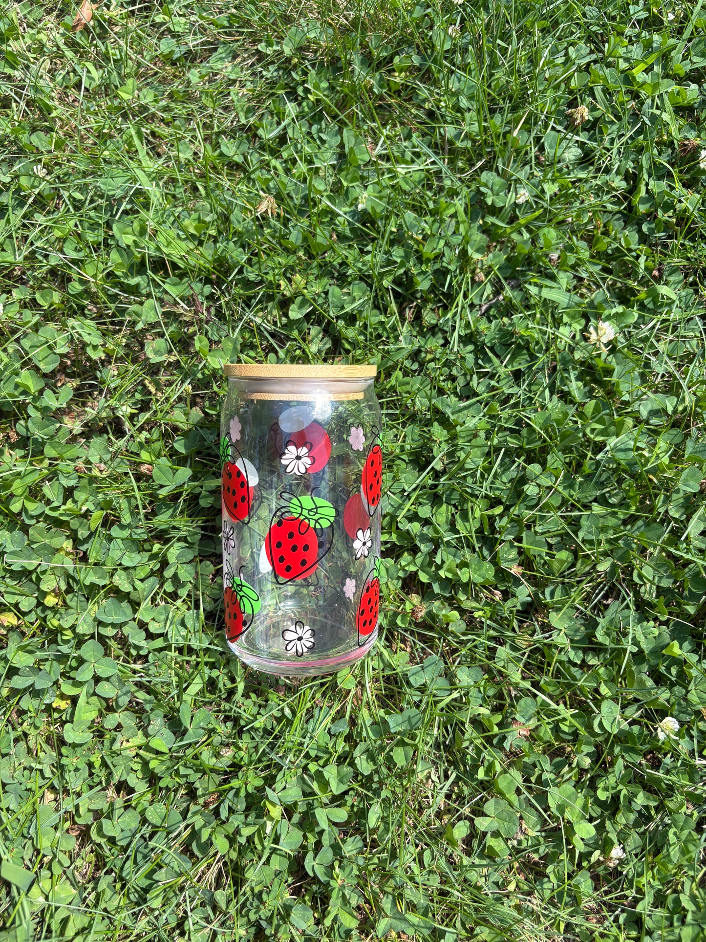 Strawberry Soda Can Glass